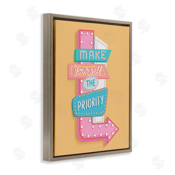 Stupell Industries Nancy McKenzie | Make Yourself The Priority Wall Art