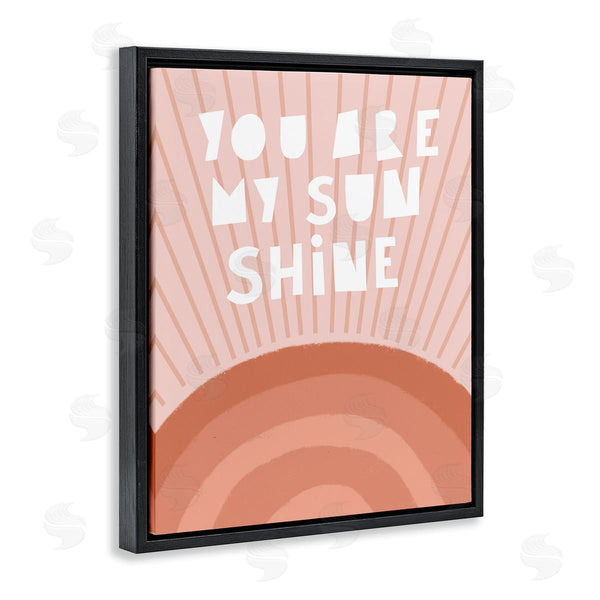 Stupell Industries Nancy McKenzie | My Sunshine Motivational Phrase Orange Blush Rainbow Sunrays Wall Art