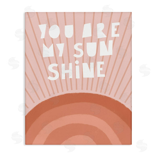 stupell industries Nancy McKenzie | My Sunshine Motivational Phrase Orange Blush Rainbow Sunrays Wall Art
