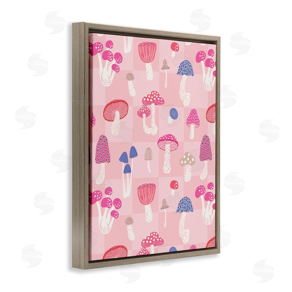 Stupell Industries Nancy McKenzie | Pastel Pink Mushrooms Wall Art