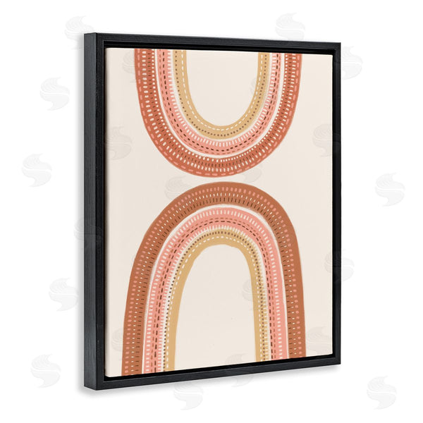 Stupell Industries Nancy McKenzie | Rainbow Reflection Earth Color Palette Crochet Inspired Pattern Wall Art