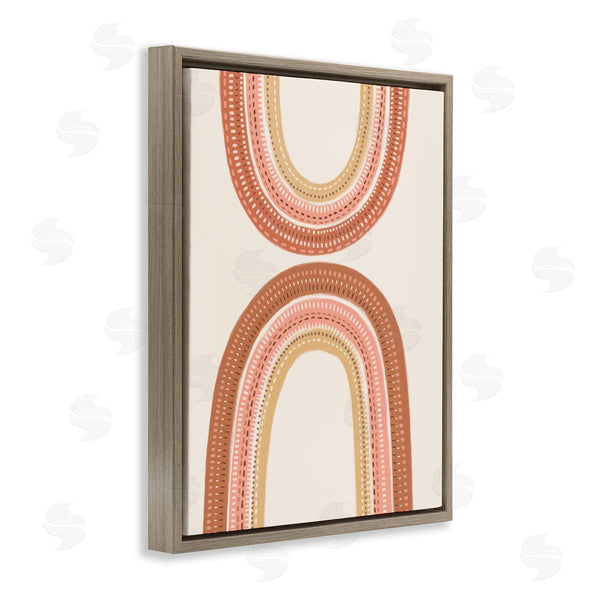 Stupell Industries Nancy McKenzie | Rainbow Reflection Earth Color Palette Crochet Inspired Pattern Wall Art