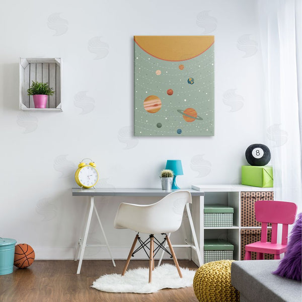 Stupell Industries Nancy McKenzie | Solar System Geometric Macrocosm Planetary Guide Terrestrial Education Wall Art