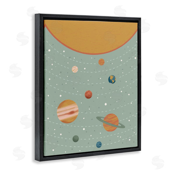 Stupell Industries Nancy McKenzie | Solar System Geometric Macrocosm Planetary Guide Terrestrial Education Wall Art