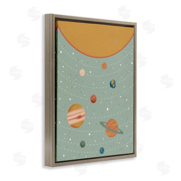 Stupell Industries Nancy McKenzie | Solar System Geometric Macrocosm Planetary Guide Terrestrial Education Wall Art