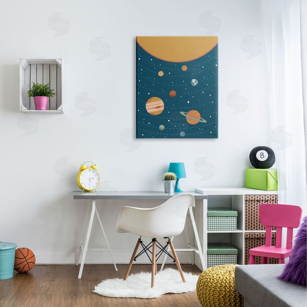 Stupell Industries Nancy McKenzie | Solar System Orbital Planetary Location Cosmos Educational Shapes Wall Art