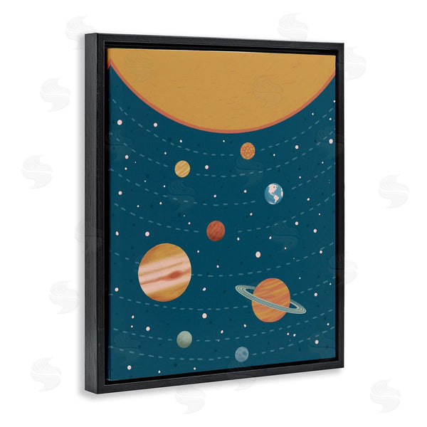 Stupell Industries Nancy McKenzie | Solar System Orbital Planetary Location Cosmos Educational Shapes Wall Art