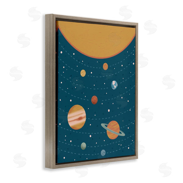 Stupell Industries Nancy McKenzie | Solar System Orbital Planetary Location Cosmos Educational Shapes Wall Art
