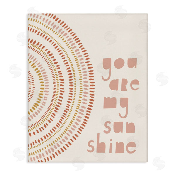 stupell industries Nancy McKenzie | You're My Sunshine Motivational Phrase Boho Stripe Circle Wall Art