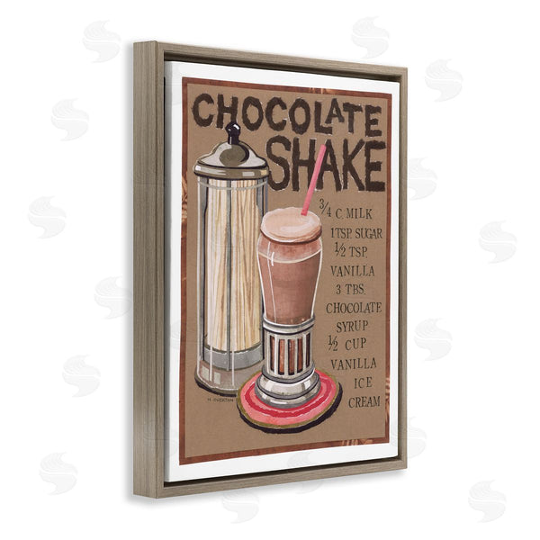 Stupell Industries Nancy Overton | Chocolate Shake Recipe Wall Art