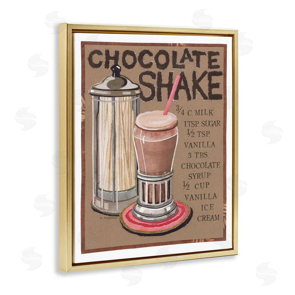 Stupell Industries Nancy Overton | Chocolate Shake Recipe Wall Art