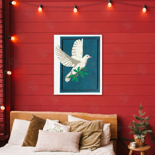 Stupell Industries Nancy Overton | Christmas Dove With Holly Wall Art