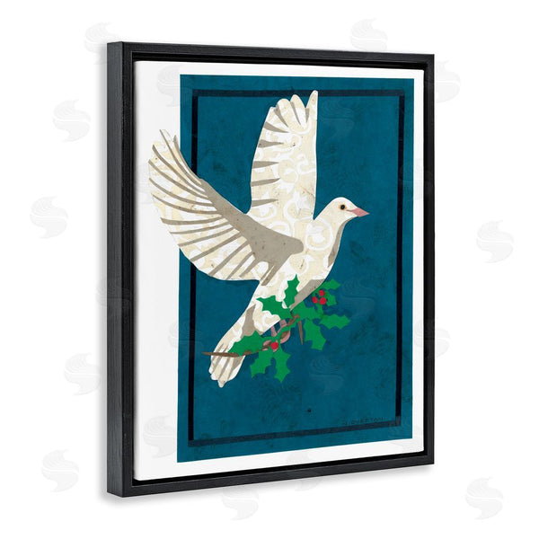 Stupell Industries Nancy Overton | Christmas Dove With Holly Wall Art