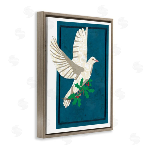 Stupell Industries Nancy Overton | Christmas Dove With Holly Wall Art