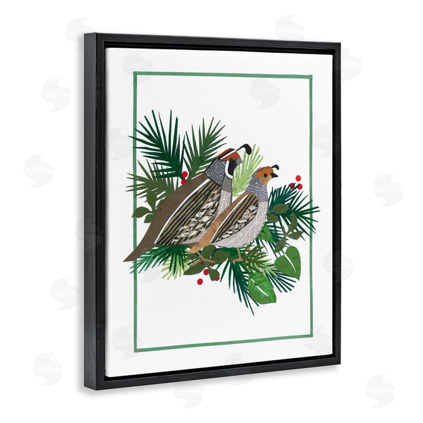 Stupell Industries Nancy Overton | Christmas Quail & Fir Wall Art