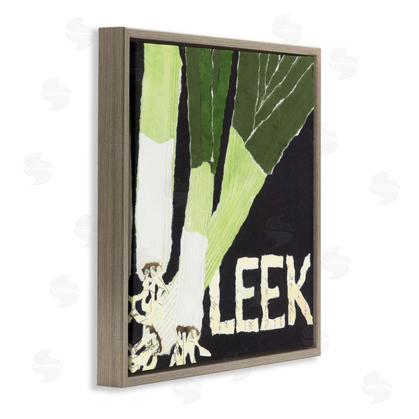Stupell Industries Nancy Overton | Collaged Leek Vegetable Wall Art