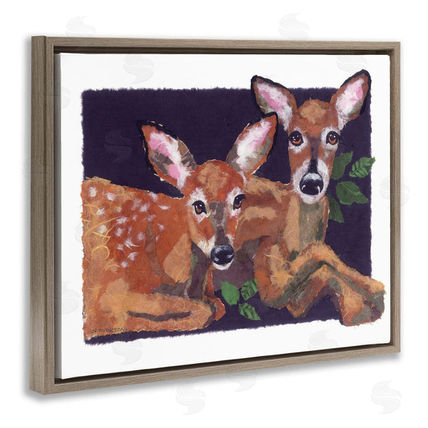 Stupell Industries Nancy Overton | Fawn Siblings Portrait