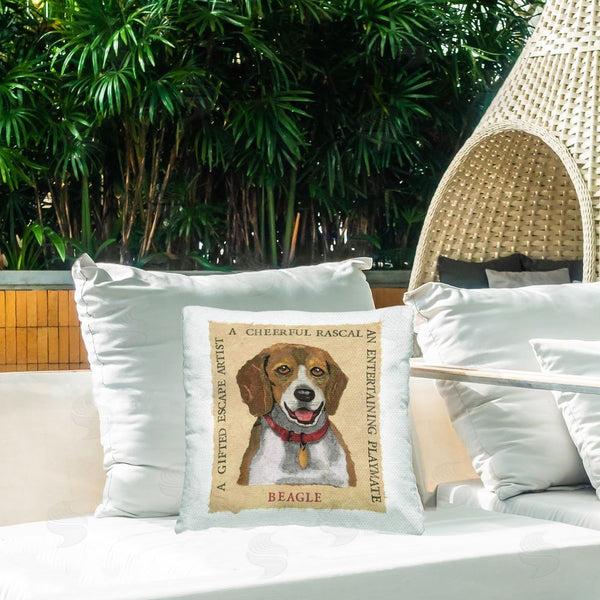 Stupell Industries Nancy Overton | Fun Beagle Pet Phrases Printed Throw Pillow
