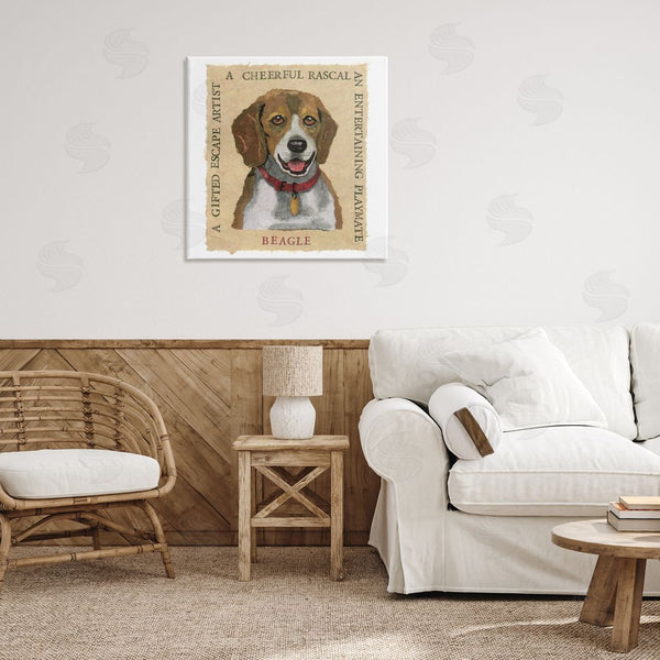 Stupell Industries Nancy Overton | Fun Beagle Pet Phrases Wall Art