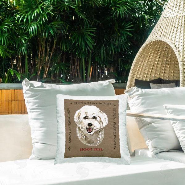 Stupell Industries Nancy Overton | Fun Bichon Frise Phrases Printed Throw Pillow