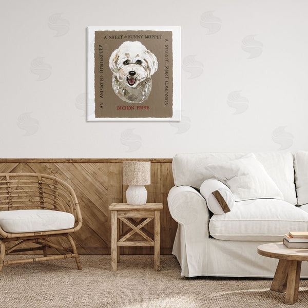 Stupell Industries Nancy Overton | Fun Bichon Frise Phrases Wall Art