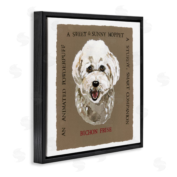 Stupell Industries Nancy Overton | Fun Bichon Frise Phrases Wall Art