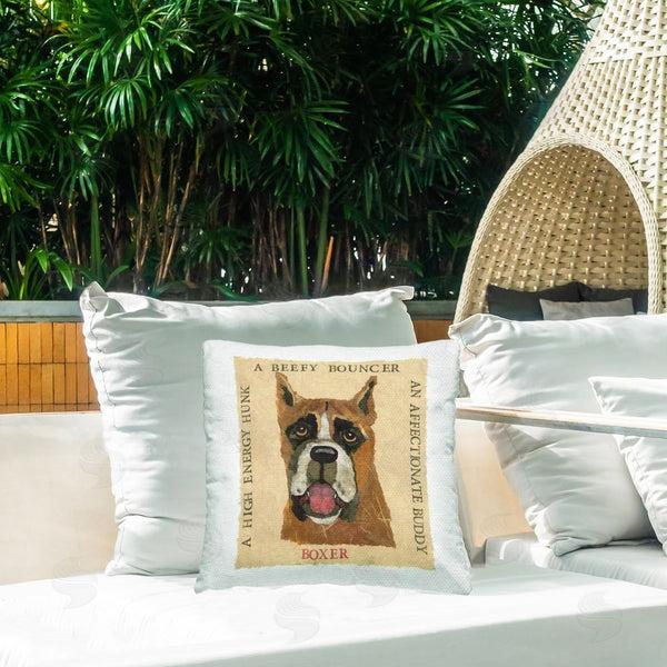 Stupell Industries Nancy Overton | Fun Boxer Pet Phrases Printed Throw Pillow