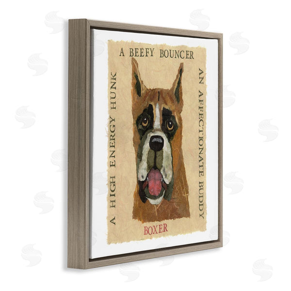 Stupell Industries Nancy Overton | Fun Boxer Pet Phrases Wall Art