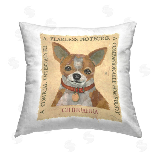 stupell industries Nancy Overton | Fun Chihuahua Pet Phrases Printed Throw Pillow