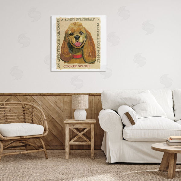 Stupell Industries Nancy Overton | Fun Cocker Spaniel Phrases Wall Art