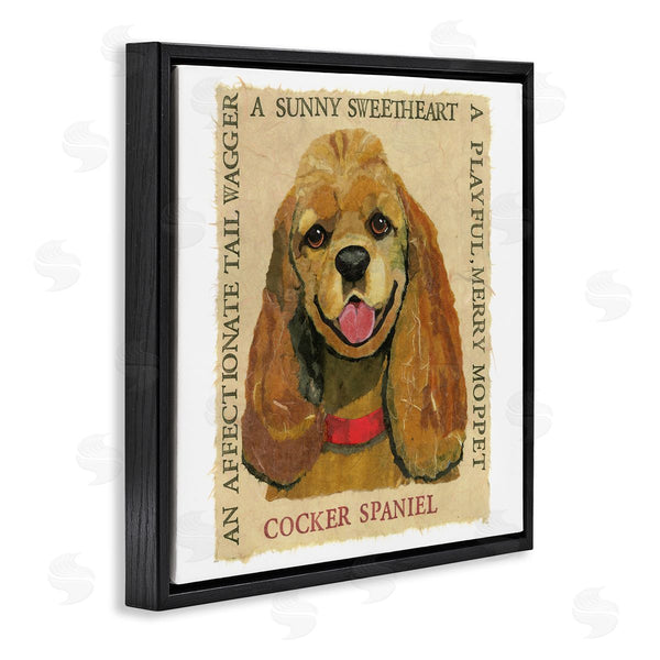 Stupell Industries Nancy Overton | Fun Cocker Spaniel Phrases Wall Art