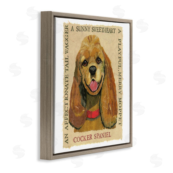 Stupell Industries Nancy Overton | Fun Cocker Spaniel Phrases Wall Art