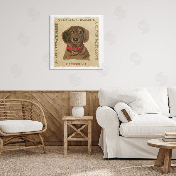Stupell Industries Nancy Overton | Fun Dachshund Pet Phrases Wall Art