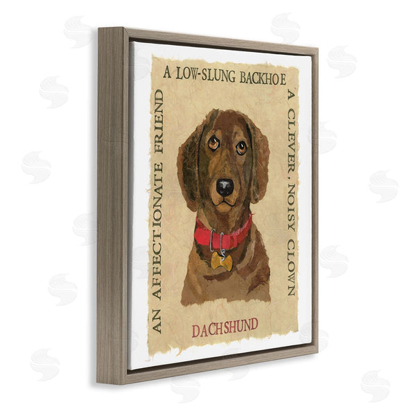 Stupell Industries Nancy Overton | Fun Dachshund Pet Phrases Wall Art