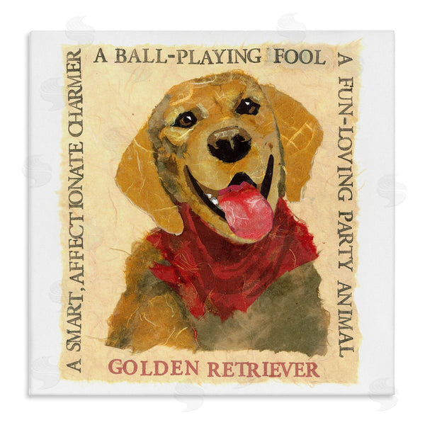 stupell industries Nancy Overton | Fun Golden Retriever Phrases Wall Art