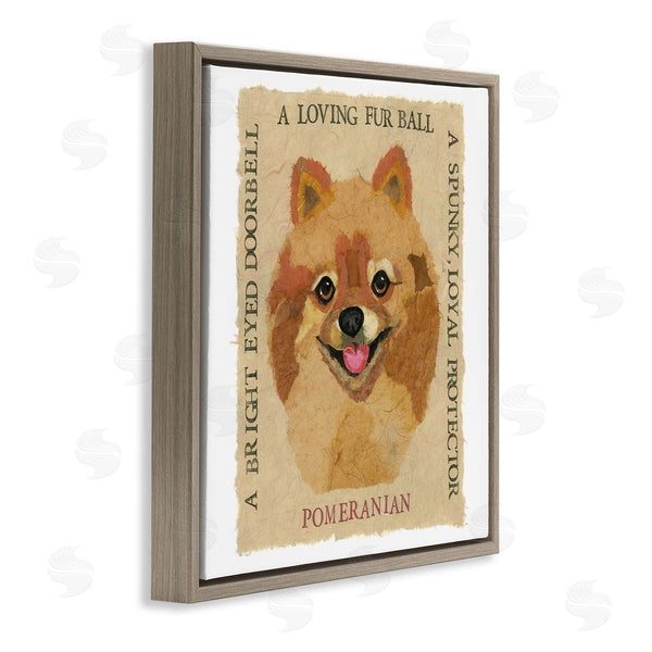 Stupell Industries Nancy Overton | Fun Pomeranian Pet Phrases Wall Art