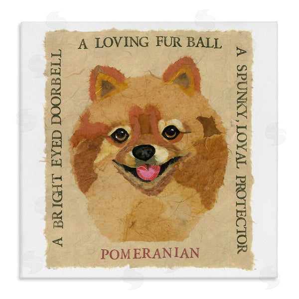stupell industries Nancy Overton | Fun Pomeranian Pet Phrases Wall Art