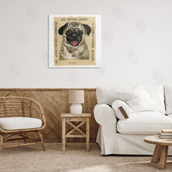 Stupell Industries Nancy Overton | Fun Pug Pet Phrases Wall Art