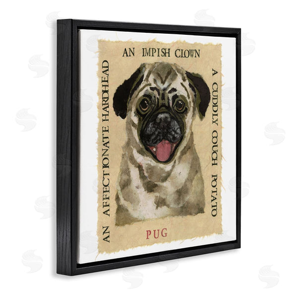 Stupell Industries Nancy Overton | Fun Pug Pet Phrases Wall Art