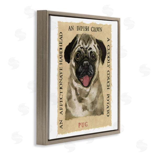 Stupell Industries Nancy Overton | Fun Pug Pet Phrases Wall Art