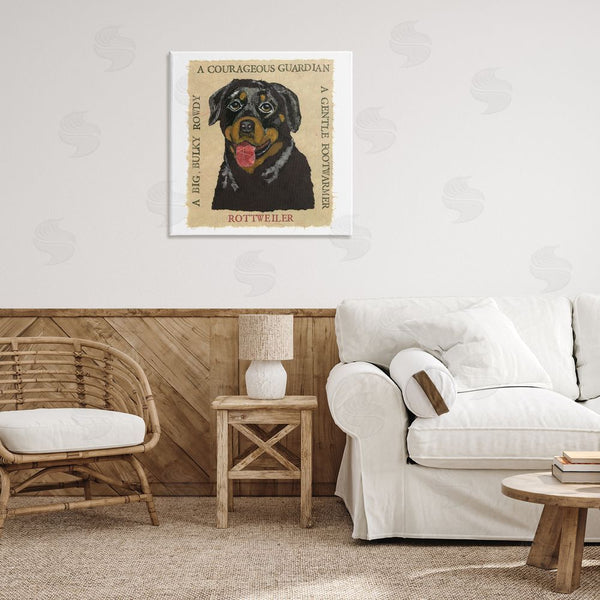 Stupell Industries Nancy Overton | Fun Rottweiler Pet Phrases Wall Art