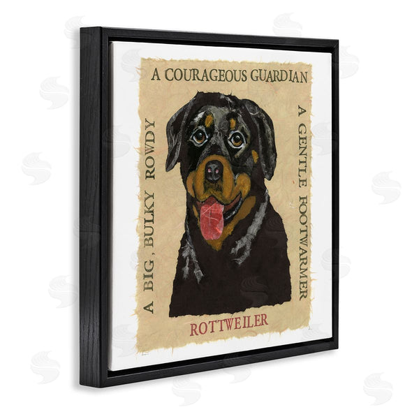 Stupell Industries Nancy Overton | Fun Rottweiler Pet Phrases Wall Art