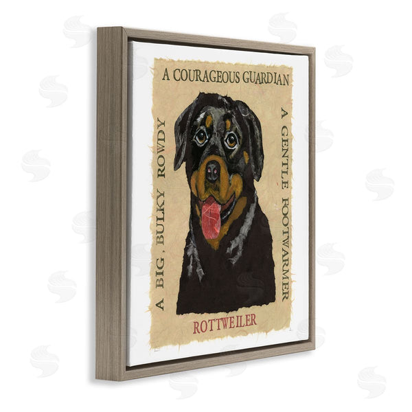 Stupell Industries Nancy Overton | Fun Rottweiler Pet Phrases Wall Art