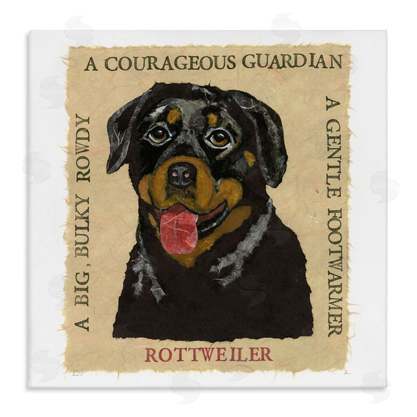 stupell industries Nancy Overton | Fun Rottweiler Pet Phrases Wall Art