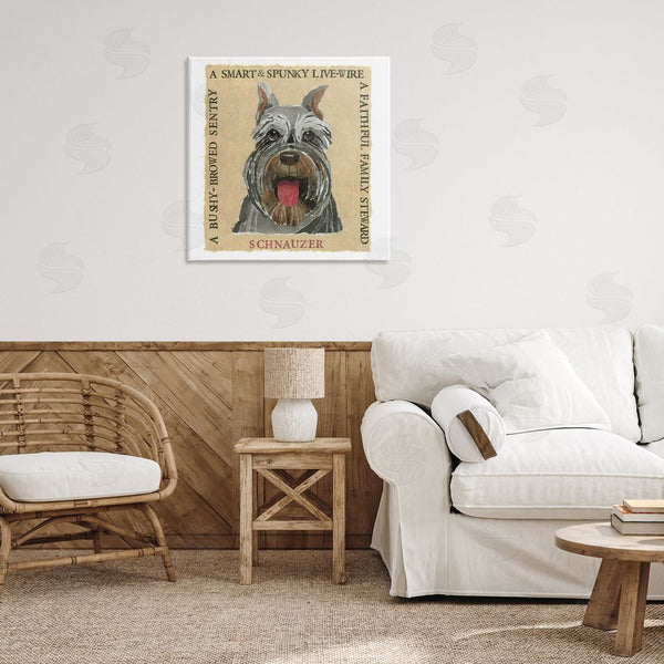 Stupell Industries Nancy Overton | Fun Schnauzer Pet Phrases Wall Art