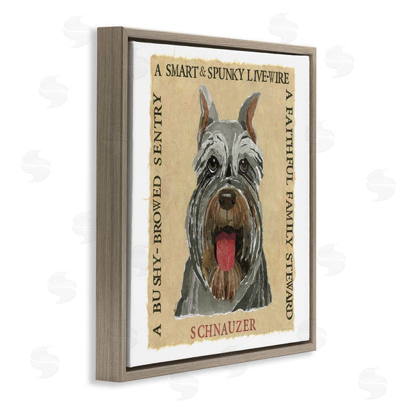 Stupell Industries Nancy Overton | Fun Schnauzer Pet Phrases Wall Art