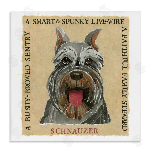 stupell industries Nancy Overton | Fun Schnauzer Pet Phrases Wall Art