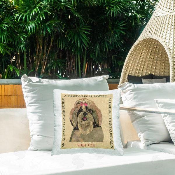 Stupell Industries Nancy Overton | Fun Shih Tzu Pet Phrases Printed Throw Pillow
