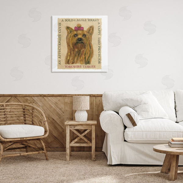 Stupell Industries Nancy Overton | Fun Yorkshire Terrier Phrases Wall Art