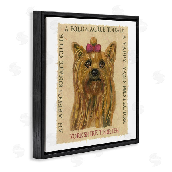 Stupell Industries Nancy Overton | Fun Yorkshire Terrier Phrases Wall Art